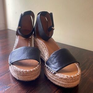 Franco Sarto Clemens Raffia Espadrille Wedge Sandal.  NWOT 7.5M/37.5
